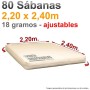 Sábanas desechables Ajustables 220 x 240 mm
