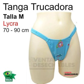 Tanga Trucadora Lycra Azul Talla M - Ivete