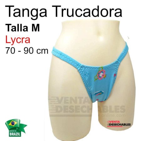 Tanga Trucadora Lycra Azul Talla M - Ivete