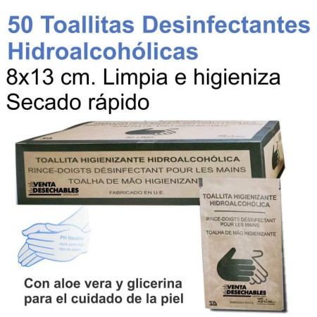 Toallitas Desinfectantes Con Gel Hidroalcohólico