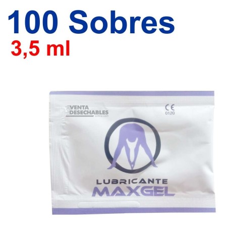 100 Sobres Lubricante Maxgel 3,5ml