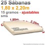 Sábanas ajustables para futones de 150 160