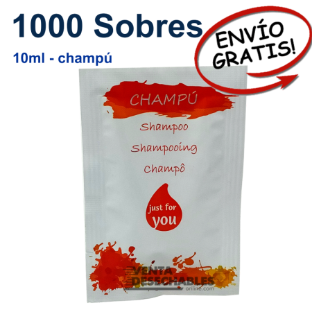 100 Sobres Champú Monodosis 10 ml