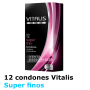 Condones Vitalis Super finos En cajas 12 preservativos