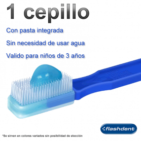 1 Cepillo Dental Con Pasta Integrada Flashdent