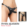 Arnés Pene Extraíble y Ajustable Negro 14,5cm