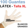 100 Guantes Látex Talla XL - Sin Polvo