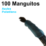 100 Manguitos Polietileno Azules 30g