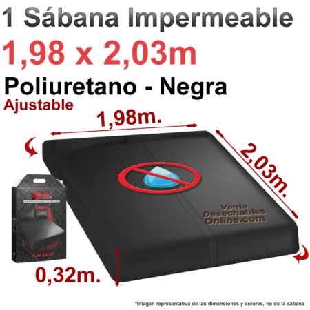 Sábana impermeable ajustable super grande