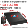 Sábana impermeable ajustable super grande