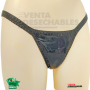 Tanga trucadora en Charol de talla grande color Negro