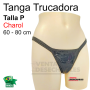 Tanga trucadora en Charol de talla pequeña color Negro