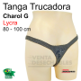 Tanga Trucadora Charol Negro Talla  G - Ivete