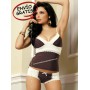 Top & Shorts color chocolate. Talla S/M.