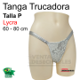 Tanga Trucadora Lycra Plata Brocado Talla P - Ivete