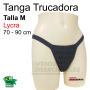Tanga Trucadora Lycra Negra Encaje Talla M - Ivete