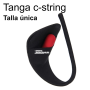 Tanga C-String Con ranura - Negro Talla Única