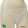 Tanga Trucadora Blanco Con Brocado y Encaje