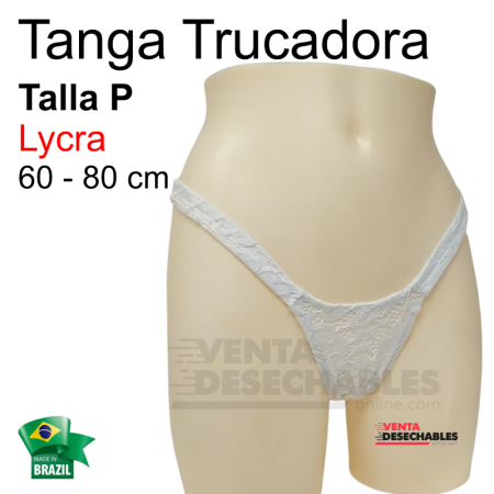 Tanga Trucadora Lycra Blanco Talla P - Ivete