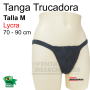 Tanga Trucadora Lycra Negro Brocado Talla M - Ivete