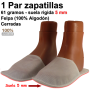 Par Zapatillas Desechables 28 cm (44) Cerradas - Felpa - Suela 5 mm