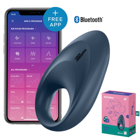 Satisfyer Anillo Vibrador Mighty One - Azul