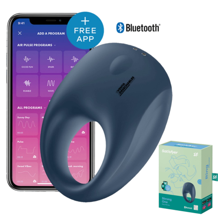 Satisfyer Anillo Vibrador Strobg One - Azul