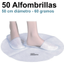 Alfombrillas desechables blancas 50 cm - Medusa