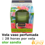 vela en vaso de cristal perfumada con sandía