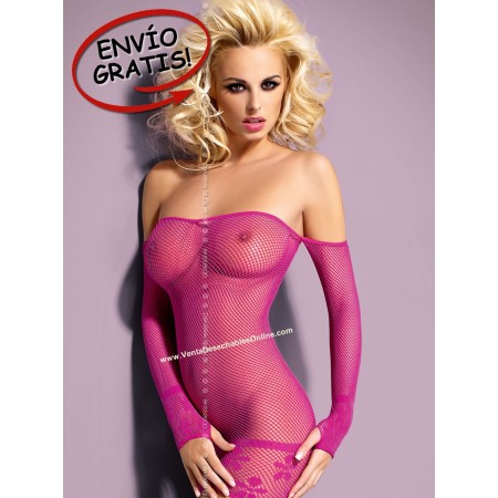 Minivestido. Dress D600 Pink. Talla S/M.