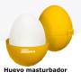 Huevo Masturbador Elástico Silicona Amarillo - UP&GO Grovy