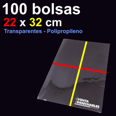 100 Bolsas PP 22x32 cm