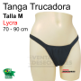 Tanga Brasileña Trucadora Color Negro Talla Mediana