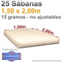25 Sábanas Confotex 1,50x2,00m.