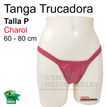 Tanga Trucadora Charol Rojo Talla P - Ivete