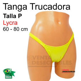 Tanga Trucadora Lycra Amarillo Pomelo Talla P - Ivete