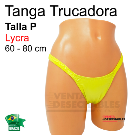 Tanga Trucadora Lycra Amarillo Pomelo Talla P - Ivete