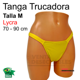 Tanga Trucadora Lycra Amarillo Talla M - Ivete