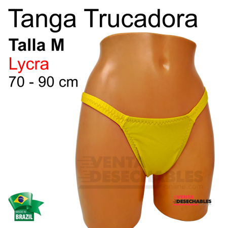 Tanga Trucadora Lycra Amarillo Talla M - Ivete