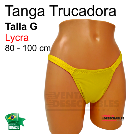 Tanga Trucadora Lycra Amarillo Talla G - Ivete