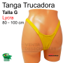 Tanga Trucadora Lycra Amarillo Dorado Talla Grande