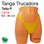 Tanga Trucadora Lycra Amarillo Dorado Talla P - Ivete