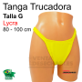 Tanga Trucadora Lycra Amarillo Canalé Talla G - Ivete