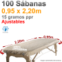 Sabanillas Desechables Para Camillas Grandes 15 gramos