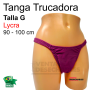 Tanga Trucadora Lycra Lila Vino Talla G
