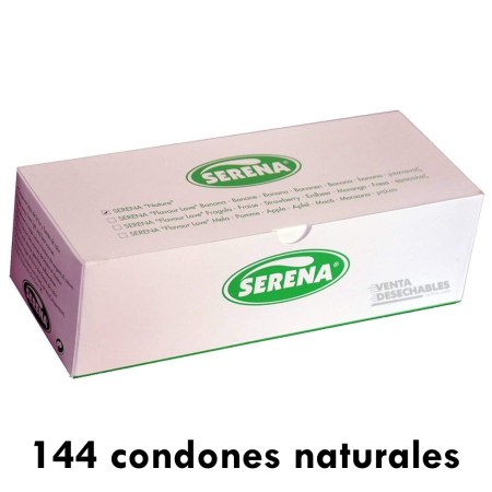 144 Condones Serena Natural 185x52mm