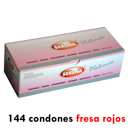 144 Condones Serena Rojo 185x53mm