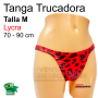 Tanga Trucadora Lycra Rojo Animal Print Talla M - Ivete