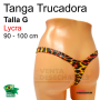 Tanga Trucadora Tricolor Animal Print Talla Grande