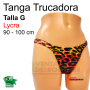 Tanga Trucadora Lycra Tricolor Animal Print Talla G - Ivete